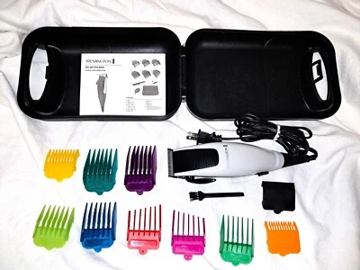 Remington HC1096 Hair Clipper Color Combs Home Hair Cutting Kit 13pcs inc case - Image 1 of 4