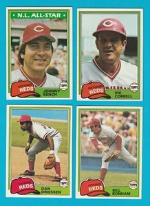BASEBALL - TOPPS - REDS - 4 LARGE CARDS - 1981 - Picture 1 of 2
