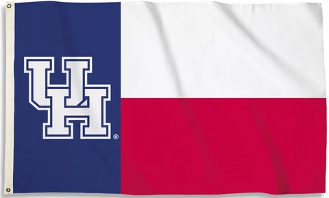 Houston Cougars 3' x 5' Flag (State Of Texas) NCAA Licensed Cover