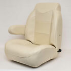 Boat Reclining Captains Helm Seat Cream - Missing Armrest - Tears