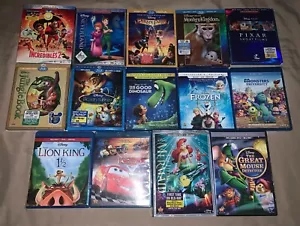 Set 14 Blu-ray DVDs Filme Disney Meerjungfrau gefrorener Löwe König unglaubliche Monster - Bild 1 von 5