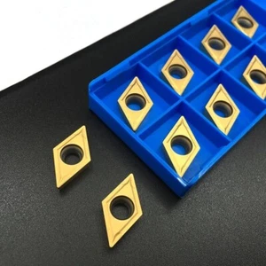 10pcs DCMT11T304 DCMT32.51 Carbide Inserts turning rhombus 55Deg For SDUCR Tool - Picture 1 of 3