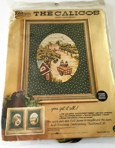 Vintage Paragon The Calicos Crewel Embroidery Kit Harvest Scene Prim Veres 1974 - Picture 1 of 6