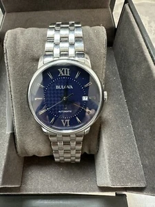 Reloj Bulova Hudson Automático Esfera Azul - 96B447 + P+P GRATIS - Imagen 1 de 9