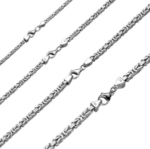 Rhodinerte Königskette 925 Silber massiv - Länge Wählbar -Halskette oder Armband - Bild 1 von 13