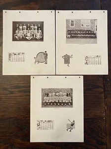 Orig 1920 AMHERST COLLEGE Sports Calendar pages Lot (3) Baseball Football Track - Picture 1 of 8