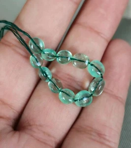 Pepitas finas de esmeralda colombiana natural de 10 quilates, 5-7 mm, 11 cuentas, cuentas preciosas - Imagen 1 de 6