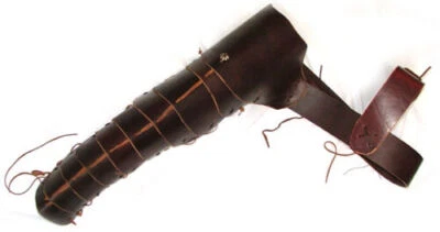 Halloween Gladiador Romano Manica Cuero Grueso Una Mano Brazo Guardia Larp Disfraz Foto 1 de 3