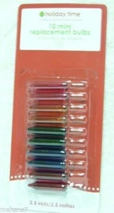 Holiday Time 2.5 V Mini Replacement Bulbs Lights Multicolor 10 Ct - Picture 1 of 2
