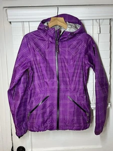 BURTON Dryride Purple Windbreaker Rain Jacket Vented Pit Zips Women’s Small NEW! - Picture 1 of 12