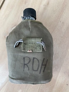 Vintage Militär Armee Metall Aluminium Kantine mit Abdeckung Made in Japan - Bild 1 von 11