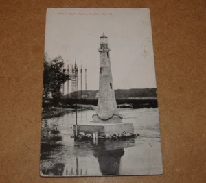 Tarjeta postal c1910 Miller's Light House Pistakee Bay Fox Lake Illinois IL - Imagen 1 de 3