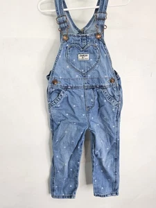 OshKosh B'gosh Overall Overall Kleinkind blau Denim Taschen verstellbar Größe 2T - Bild 1 von 5