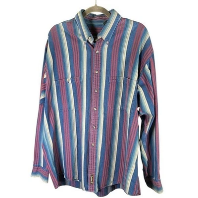 Timberland De Colección Weathergear Hombres XL Rayas Camisa Abotonada Informal Manga Larga Foto 1 de 4