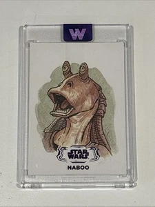 Topps Star Wars Hyperspace Jar Jar Binks 1/1 Sketch Card Naboo - Picture 1 of 2