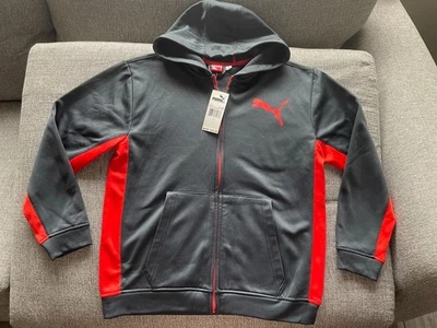 Новый с Ярлыками PUMA мальчиков полный молнии толстовка с капюшоном Activewear L - Изображение 1 из 4