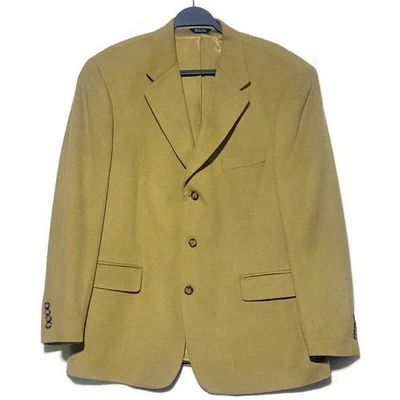 Blazer Bill Blass Pelo Camel Parisino Para Hombre 44R Abrigo Deportivo Marrón Tostado Completamente Forrado Foto 1 de 4