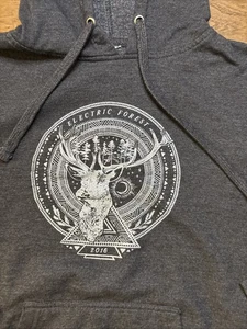 Electric Forest 2016 Grey Pullover Hoodie Mens Size Medium - Picture 1 of 13