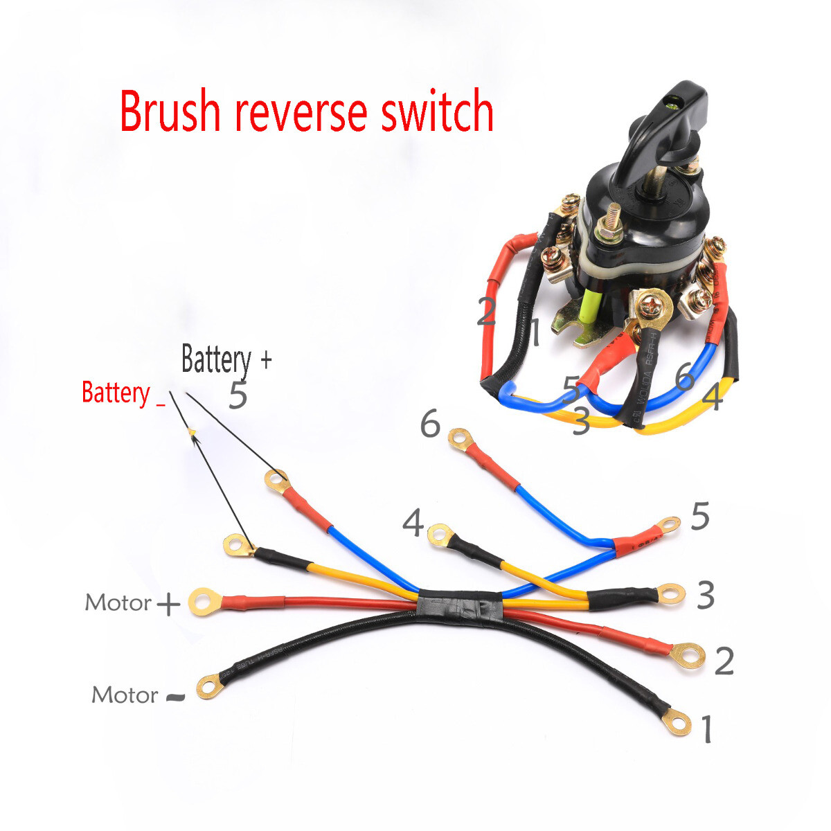 Forward Reverse Switch W/ Wiring Harness For Brush Motor Electric e-Bike Go  Kart | eBay