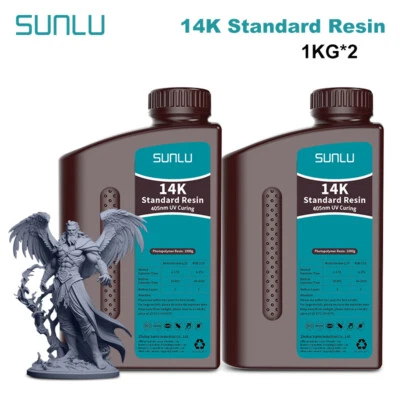 2X1KG SUNLU 14K resina fotopolímero estándar 405nm UV alta precisión impresora 3D resina