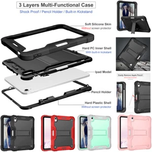 For iPad 11th Gen A16 2025 Kids Shockproof Heavy Duty Rugged Stand Case Cover - Picture 1 of 47
