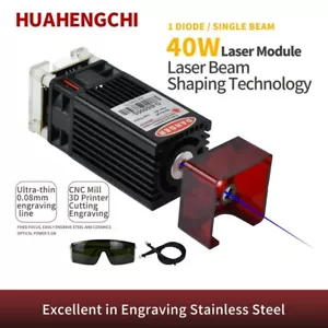 Módulo de grabado láser de 40 W 445nm cabezal láser azul para máquina de grabado láser CNC - Imagen 1 de 9