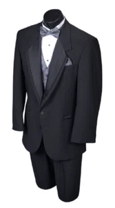 Boys Toddler Black Tuxedo coat Tux jacket 4 5 6 8 10 16 18 Oscar de la Renta - Picture 1 of 3