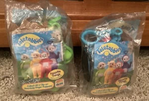 Burger King Kids Club 1999 Teletubbies Clip-on Beanbag - Dipsy & Noo Noo - Foto 1 di 3