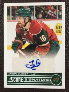 2013-14 SCORE JASON ZUCKER SIGNATURE ROOKIE autograph auto RC WILD