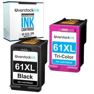 Cartuchos de tinta 2PK 61 XL 61XL para HP DeskJet 2548, HP ENVY 5530, OfficeJet 4632 - Imagen 1 de 1