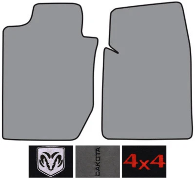 Alfombra Dodge Dakota Cutpile 1997-2004 logotipo alfombrilla primera fila 2 piezas Foto 1 de 2