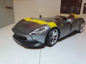 Ferrari Monza SP1 Plata Burago Detallado Escala Diecast 1:24 Modelo Coche 26027 - Imagen 1 de 13