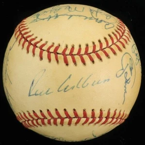 Philadelphia Phillies Legends Multi Signed Baseball Richie Ashburn PSA DNA COA - Picture 1 of 7