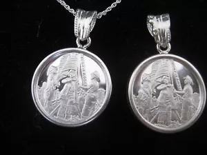Cadena de plata con cuerda de 16"" o 18"" con extensión con medalla de fuego - Imagen 1 de 4