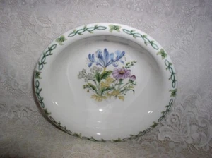 Thomson Keramik Blumen Garten Iris blau lila Blume Müsli Suppe Schüssel - Bild 1 von 4