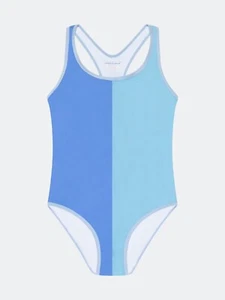 Andy & Evan Girls Blue Colorblock Cut-Out Swimsuit 2934 Size 12 - Picture 1 of 1