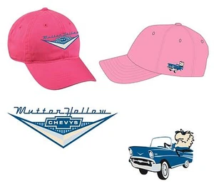 Mutton Hollow Chevys PINK BASEBALL CAP 1955 1956 1957 Chevrolet - Picture 1 of 1