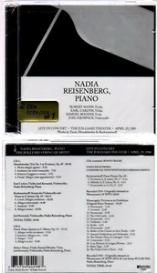 Nadia Reisenberg, piano - Live In Concert 29/4/1980 (brand new double CD) - Picture 1 of 1