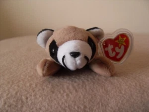Original 1990's Ringo The Racoon Ty Beanie Baby - Picture 1 of 4