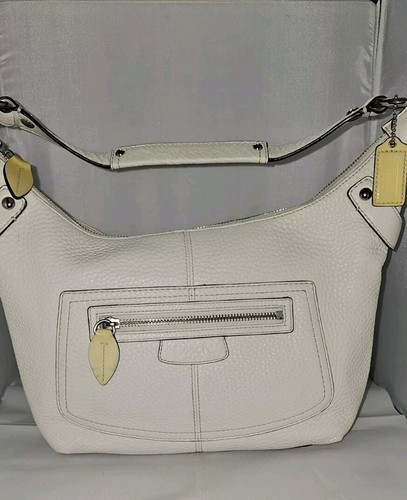 Borsa a mano Coach vintage Penelope avorio crema pelle ciottoli tracolla hobo F14681