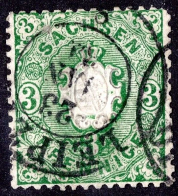 GERMANY SAXONY SCOTT #15a USED - Image 1 of 2