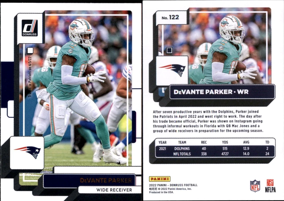 2022 Panini Donruss - Devante Parker #122 - Image 1 of 1