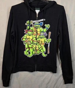 2006~Ninja Turtles~Zip Black Hoodie~Hot Topic~Juniors L~Great Condition - Picture 1 of 8