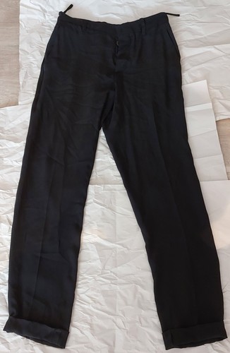 Pantaloni Miu Miu neri in crepe (con polsini) Taglia 36
