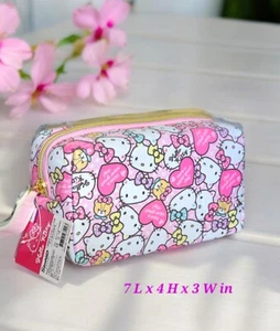 Super Kawaii Sanrio Hello Kitty Cosmetic / Makeup Bag, Zipper Closure, Unique - Picture 1 of 3