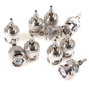 10Pcs BNC Male plug window crimp RG316 RG174 RG179 LMR100 Cable Connector> xg - Photo 1/12