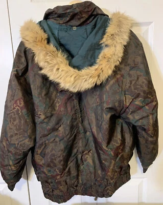 Chaqueta De Colección Brooks Atelier Mujer’s Talla M Verde Marrón Camuflada Forro de Nylon Foto 1 de 4