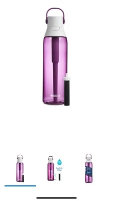 Brota Water botttle 26 oz,bpa free with filter- color sea glass and orchid - Image 1 of 2