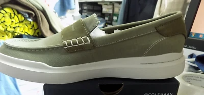 Cole Haan GrandPrø Rally Lona Penny Mocasines Zapatos COLOR POLVORIENTO OLIVA TALLA 9M Foto 1 de 4