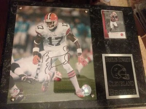 Braylon Edwards #17 Signed Cleveland Browns 8X10 Plaque +COA - Picture 1 of 2